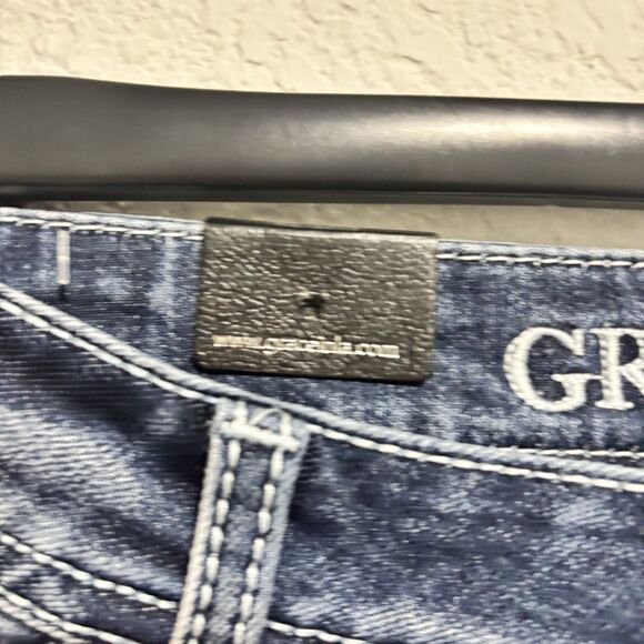 NWT Grace Jeans Womens Size 29 Blue Dark Wash Cotton Stretch Easy Fit Mid Rise - Picture 6 of 13